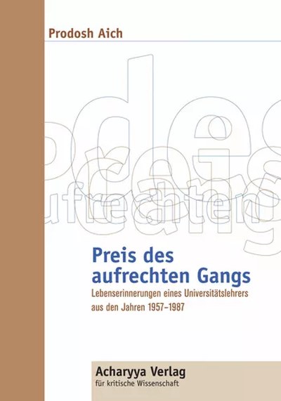 Buchcover: Preis des aufrechten Gangs
